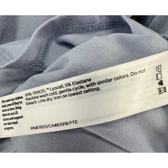 Eileen Fisher Top Womens S Blue Tencel Jersey Boat Neck LongTunic Shirt - Picture 12 of 14